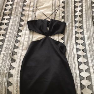 Tobi cut out black mini dress